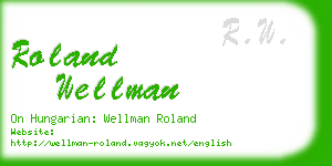 roland wellman business card